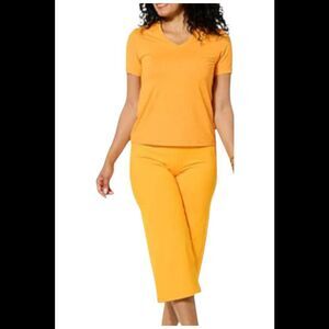 Joy Collection Women's Performance V-Neck Tee w/Headband Tangerine - Regular